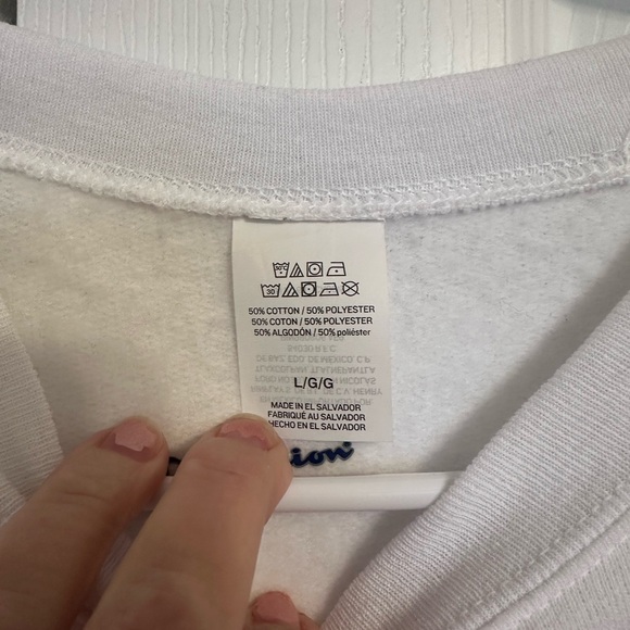 Champion White and Red NC State Wolfpack Crewneck Sweater - Picture 4 of 7